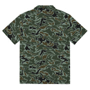 Noodle Swirl South Korean CAMO Unisex Short-Sleeve Button Shirt - Button-Up