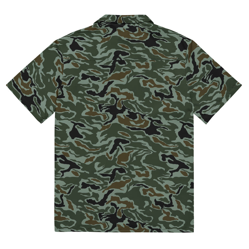 Noodle Swirl South Korean CAMO Unisex Short-Sleeve Button Shirt - Button-Up