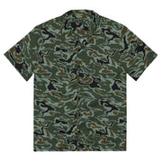 Noodle Swirl South Korean CAMO Unisex Short-Sleeve Button Shirt - Button-Up