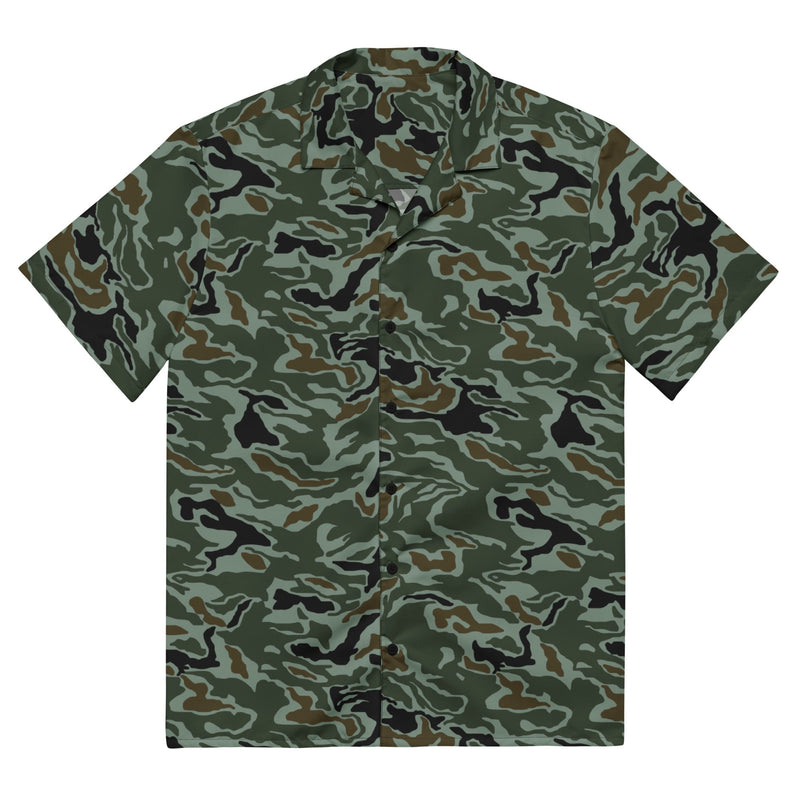 Noodle Swirl South Korean CAMO Unisex Short-Sleeve Button Shirt - Button-Up