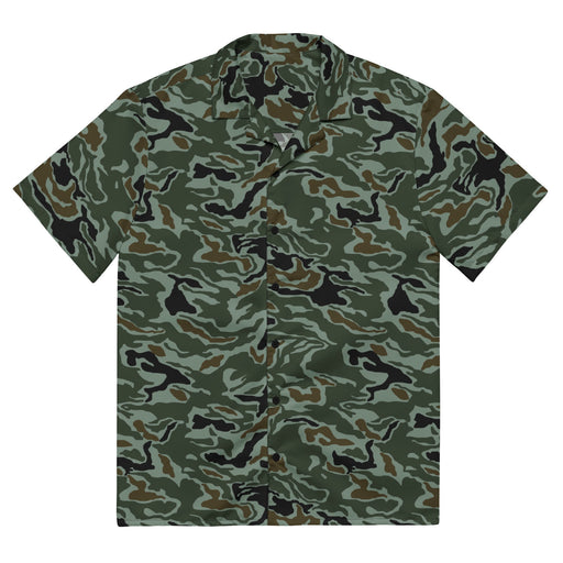 Noodle Swirl South Korean CAMO Unisex Short-Sleeve Button Shirt - Button-Up