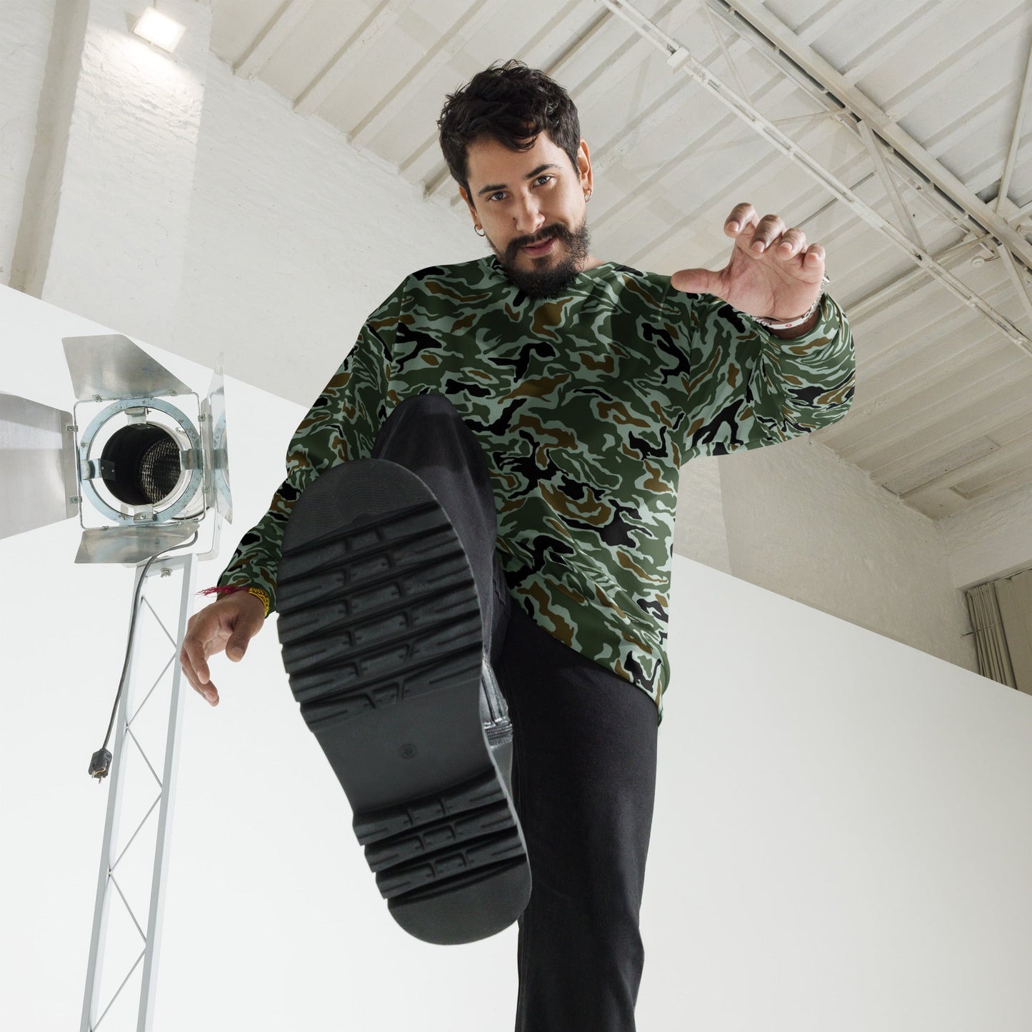 South Korean ROK Noodle Swirl CAMO Unisex Sweatshirt - Sweatshirts