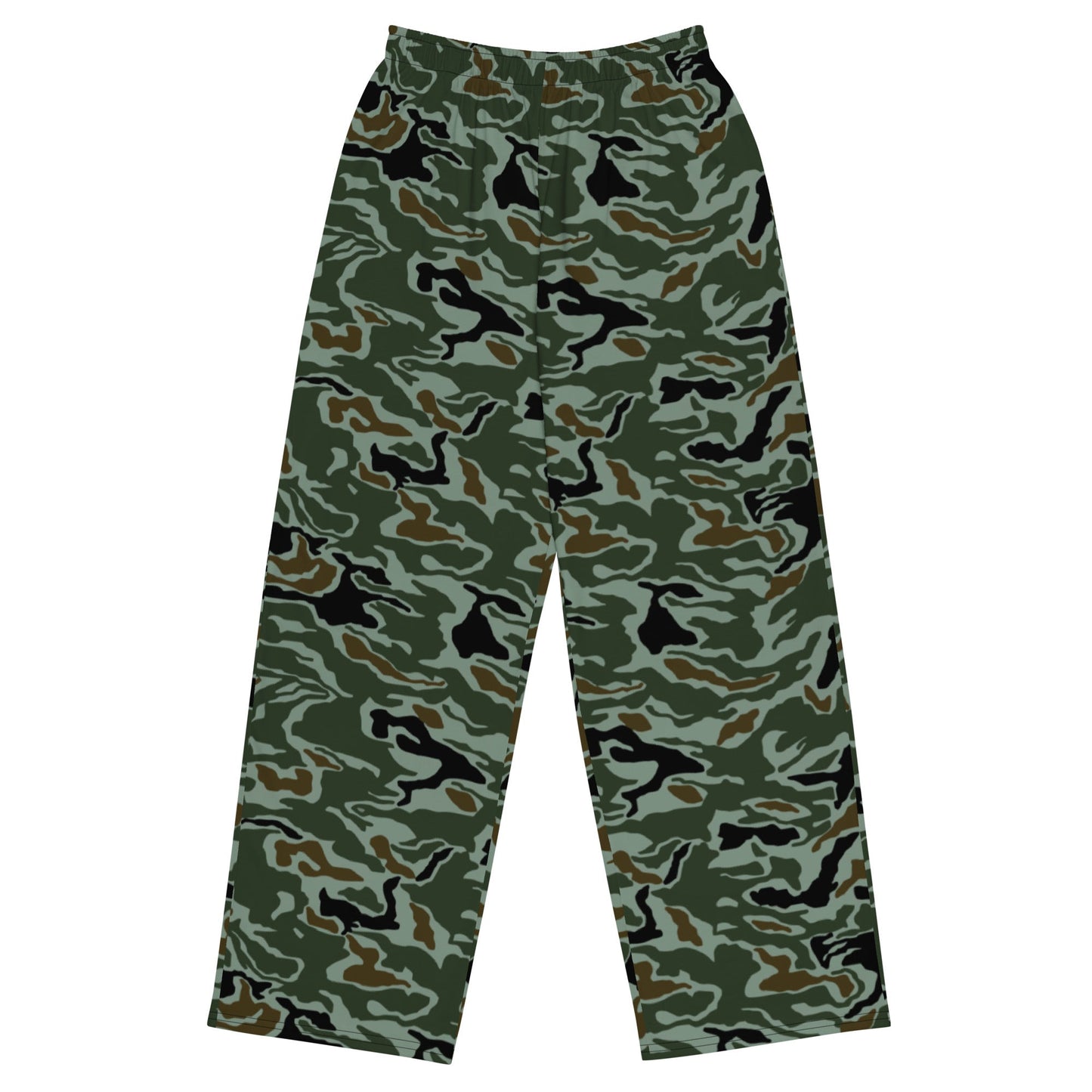 South Korean ROK Noodle Swirl CAMO unisex wide-leg pants - 2XS - Wide-leg Pants