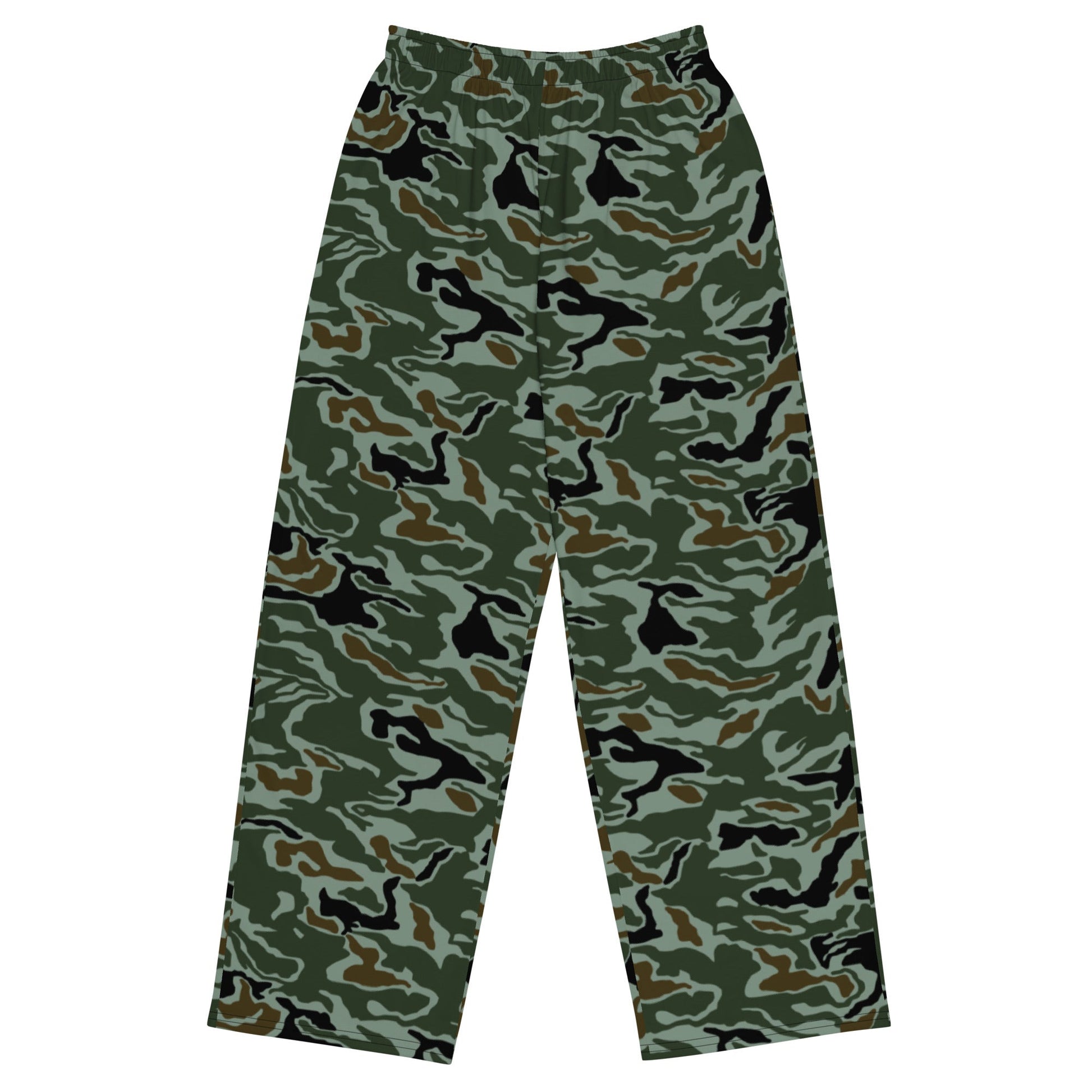 South Korean ROK Noodle Swirl CAMO unisex wide-leg pants - 2XS - Wide-leg Pants