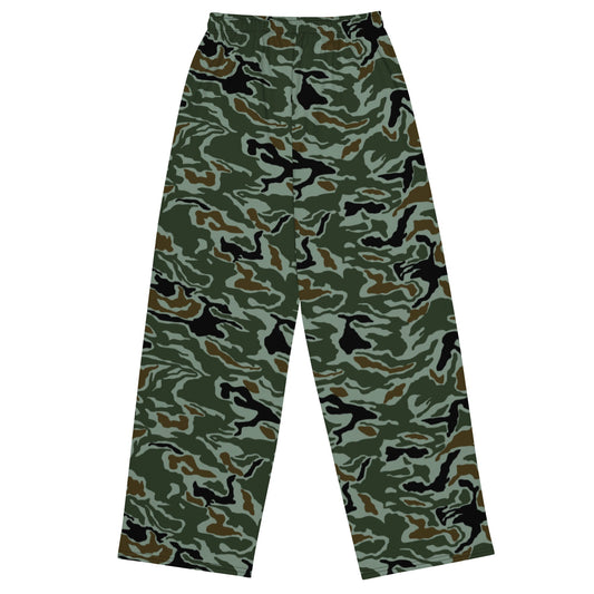 South Korean ROK Noodle Swirl CAMO unisex wide-leg pants - Wide-leg Pants