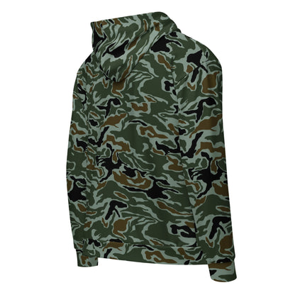 South Korean ROK Noodle Swirl CAMO Unisex zip hoodie - Zip Hoodies