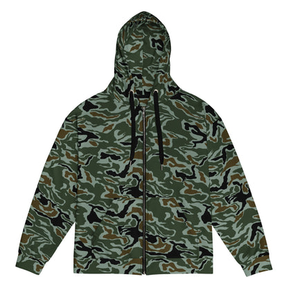 South Korean ROK Noodle Swirl CAMO Unisex zip hoodie - 2XS - Zip Hoodies