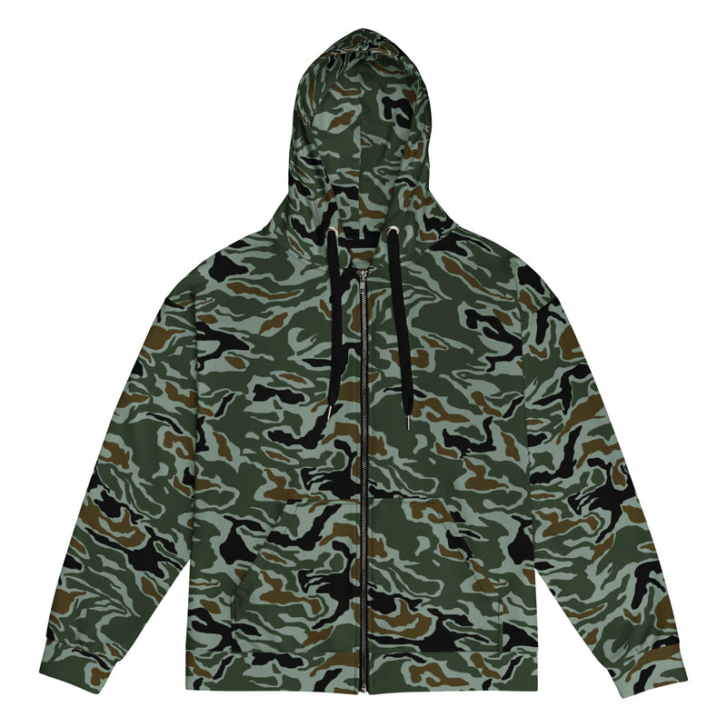 Noodle Swirl South Korean CAMO Unisex Zip Hoodie - 2XS