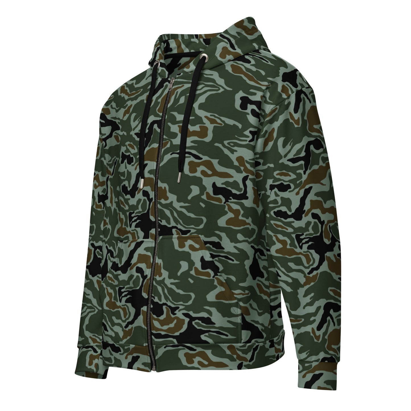 South Korean ROK Noodle Swirl CAMO Unisex zip hoodie - Zip Hoodies