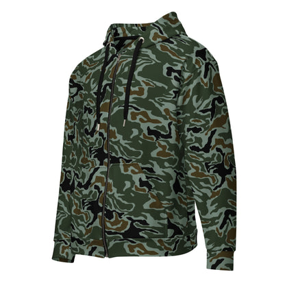 South Korean ROK Noodle Swirl CAMO Unisex zip hoodie - Zip Hoodies