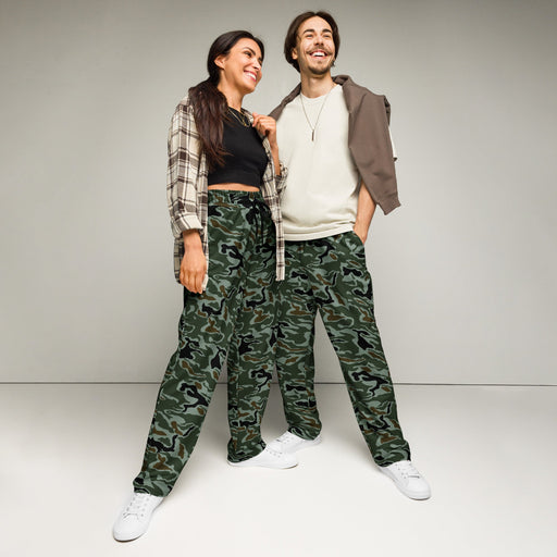 Noodle Swirl South Korean CAMO Unisex Wide-Leg Joggers - 2XS