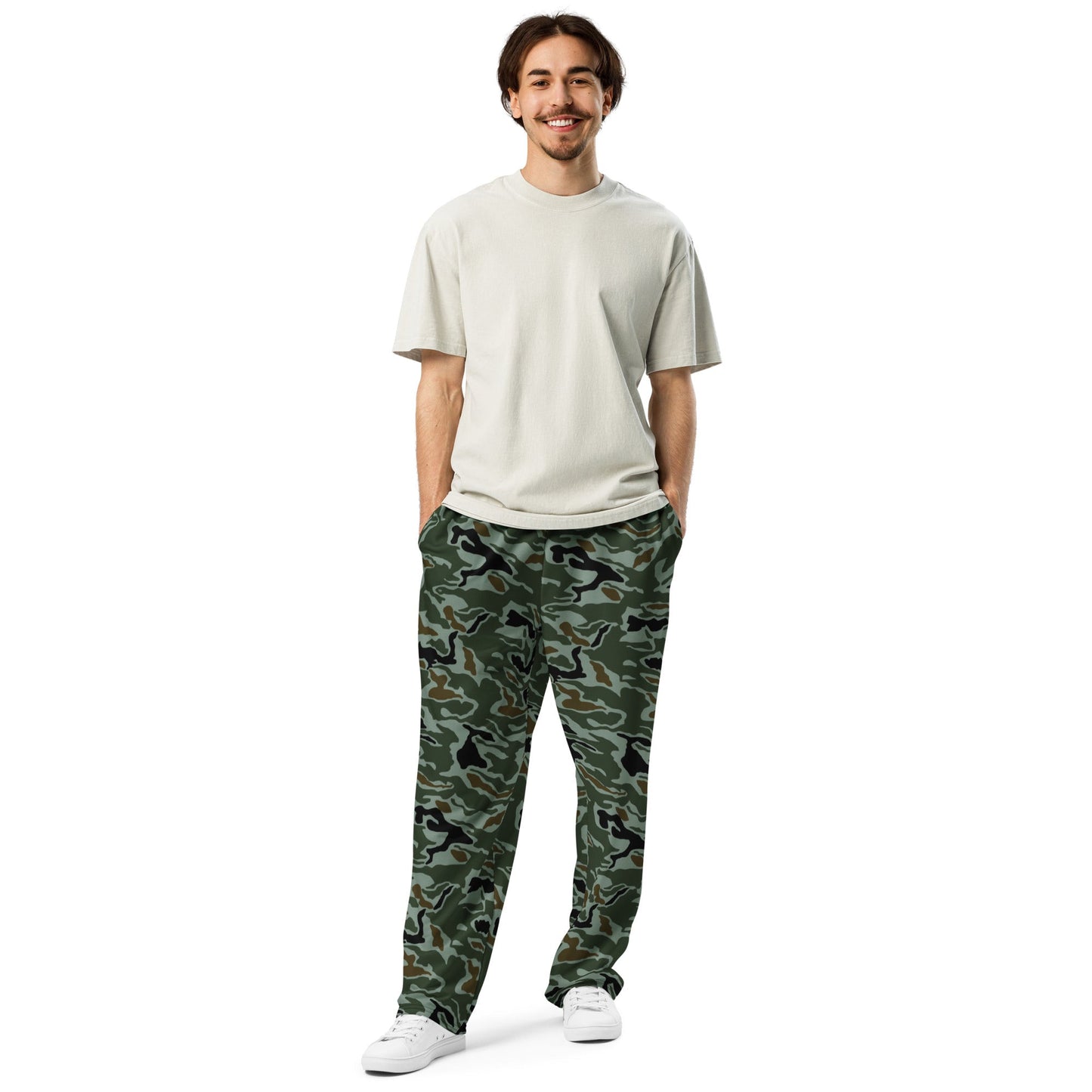 South Korean ROK Noodle Swirl CAMO Wide-leg joggers - Joggers