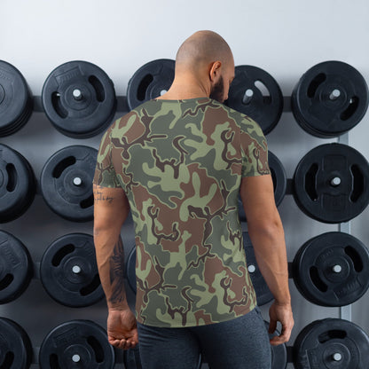 South Korean ROK Puzzle CAMO Mens Athletic T-shirt - T-Shirts
