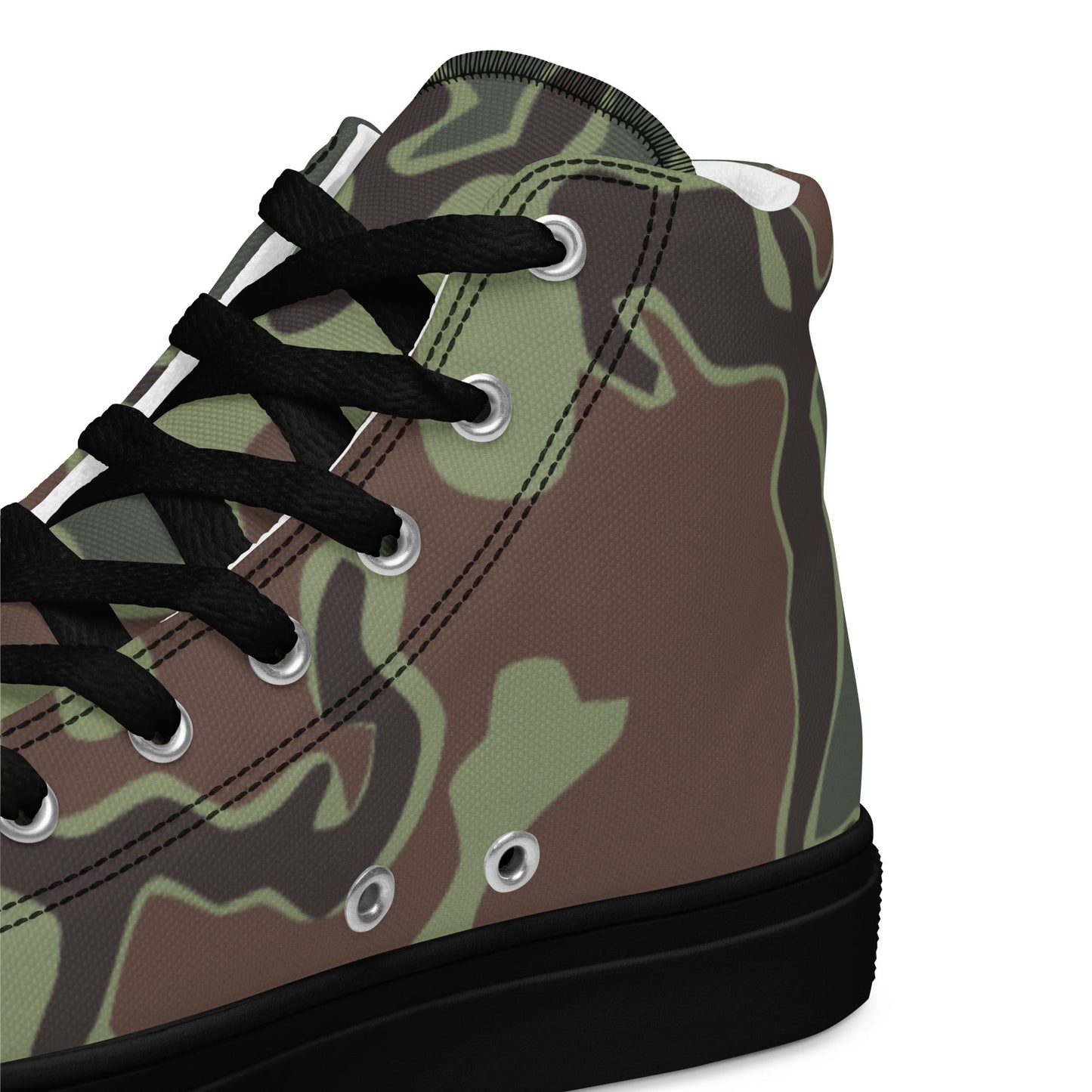 South Korean ROK Puzzle CAMO Mens high top canvas shoes - High Top Canvas Shoes