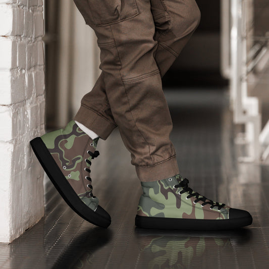 South Korean ROK Puzzle CAMO Mens high top canvas shoes - 5 - High Top Canvas Shoes