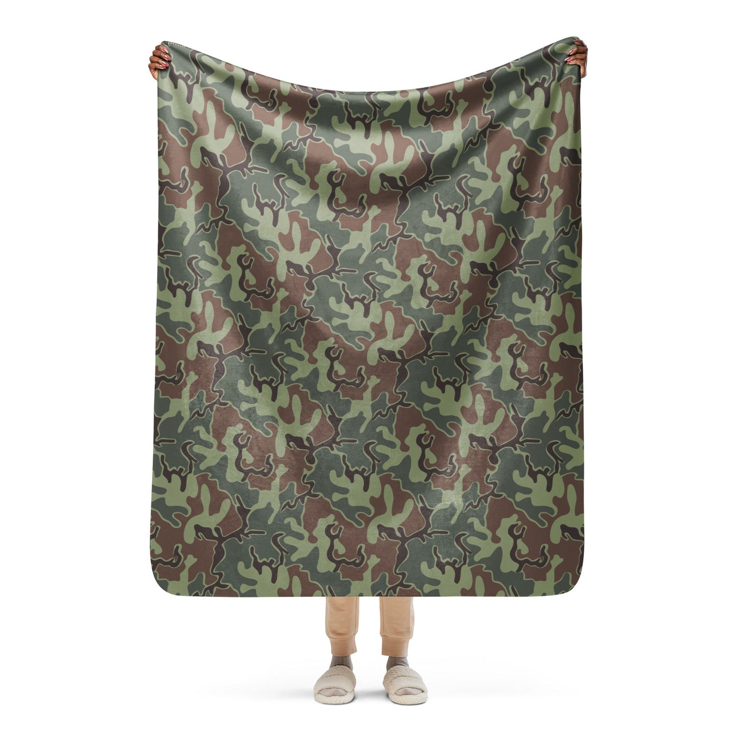 South Korean ROK Puzzle CAMO Sherpa blanket - 50″×60″ - Blankets