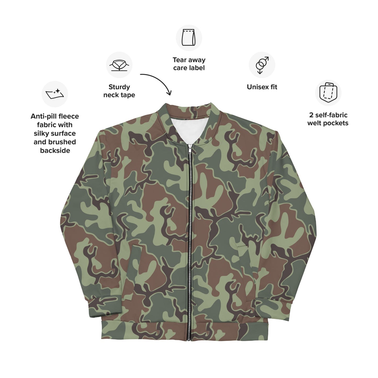 South Korean ROK Puzzle CAMO Unisex Bomber Jacket - Jackets