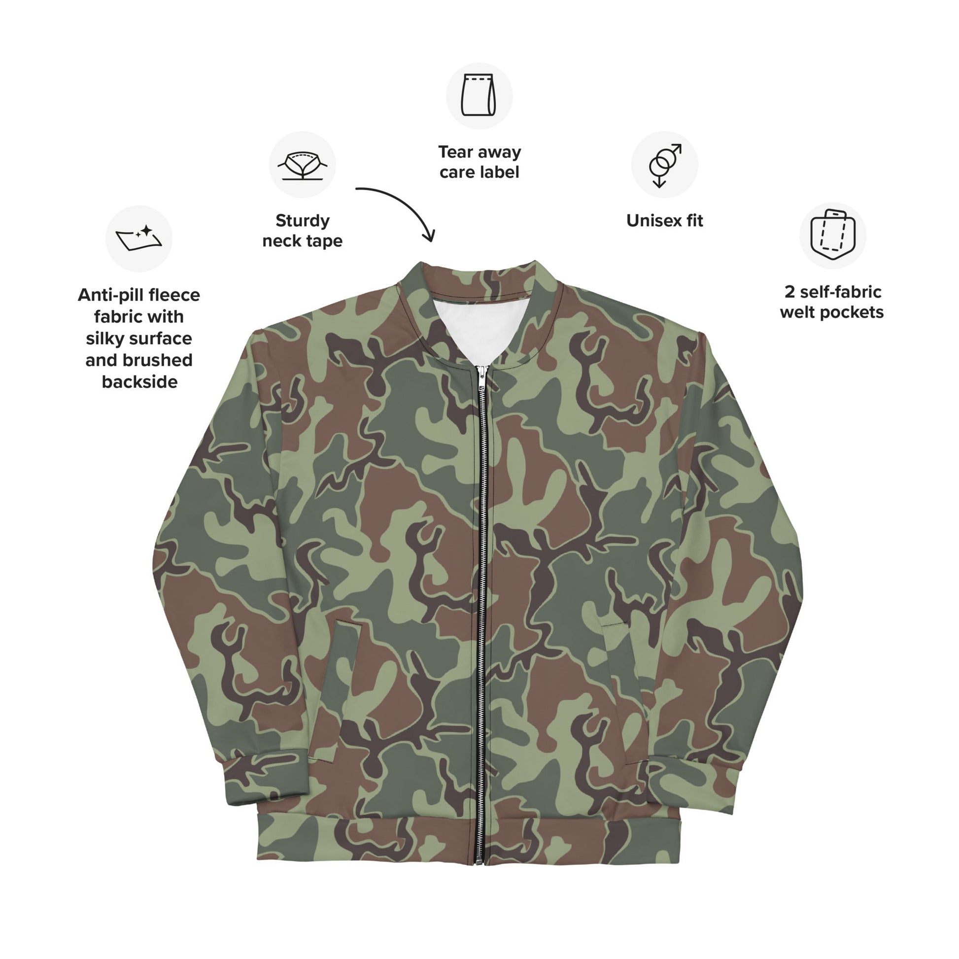 South Korean ROK Puzzle CAMO Unisex Bomber Jacket - Jackets
