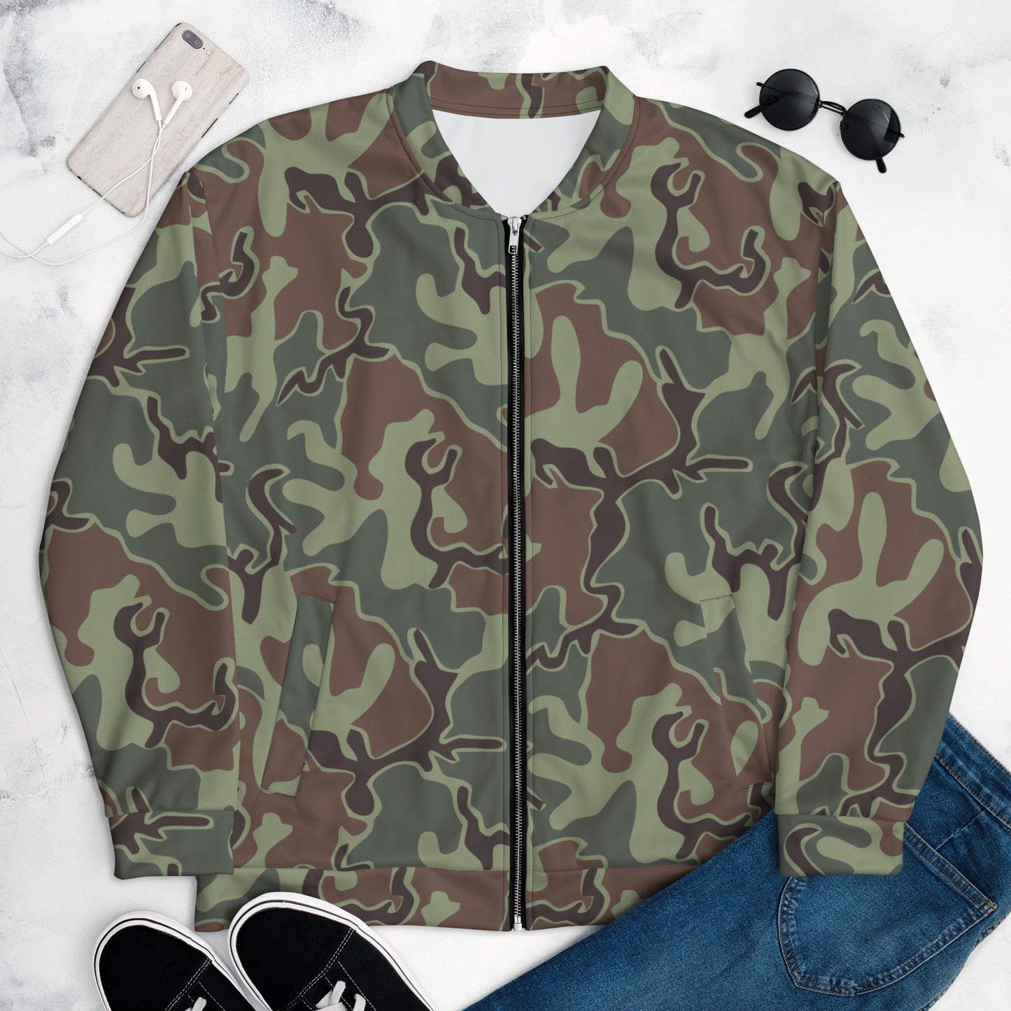 South Korean ROK Puzzle CAMO Unisex Bomber Jacket - XS - Jackets