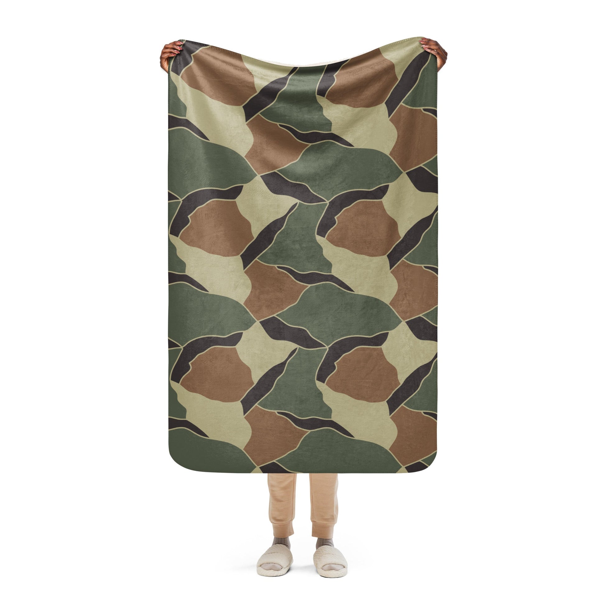 South Korean ROK Turtle Shell CAMO Sherpa blanket - 37″×57″ - Blankets