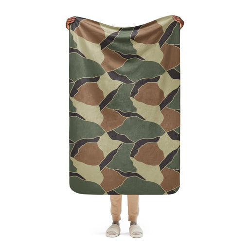 Turtle Shell South Korean CAMO Sherpa Blanket - 37″×57″