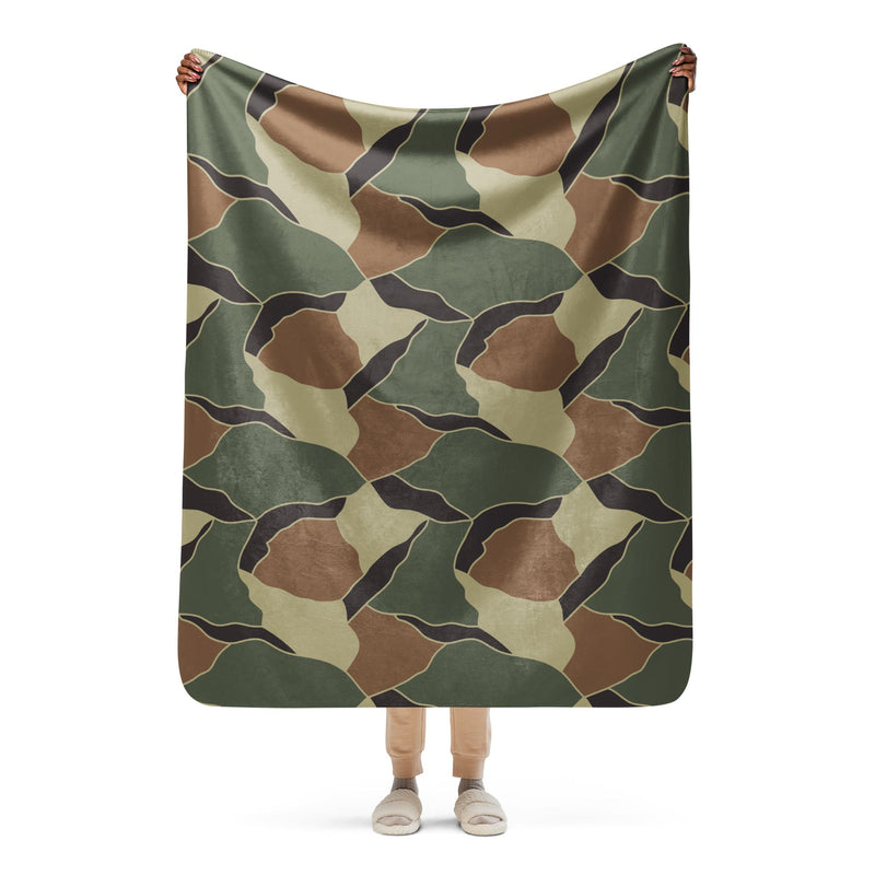 Turtle Shell South Korean CAMO Sherpa Blanket - 50″×60″