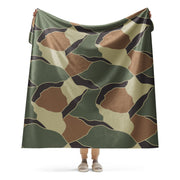 Turtle Shell South Korean CAMO Sherpa Blanket - 60″×80″