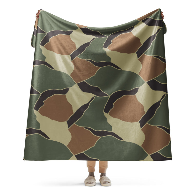 Turtle Shell South Korean CAMO Sherpa Blanket - 60″×80″