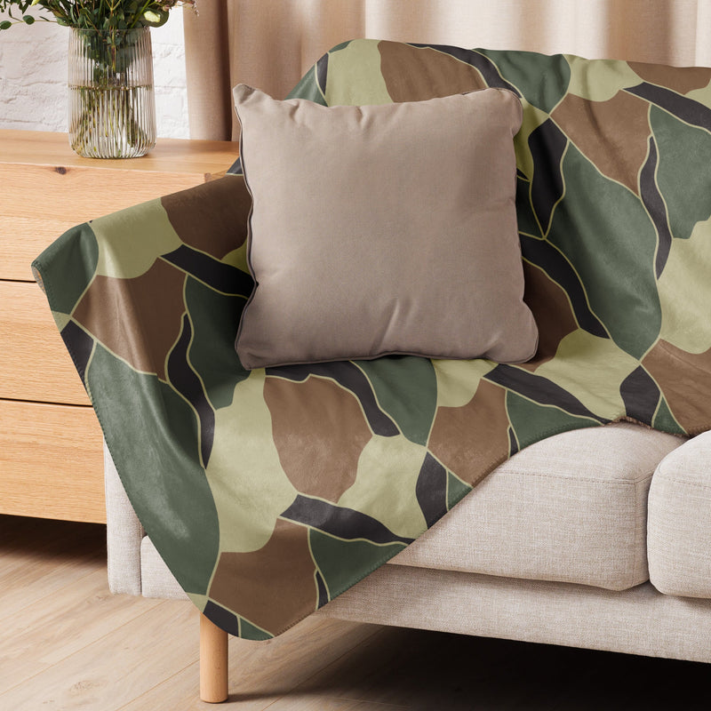 Turtle Shell South Korean CAMO Sherpa Blanket