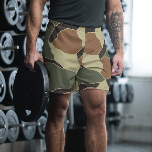 Turtle Shell South Korean CAMO Unisex Athletic Long Shorts - XS