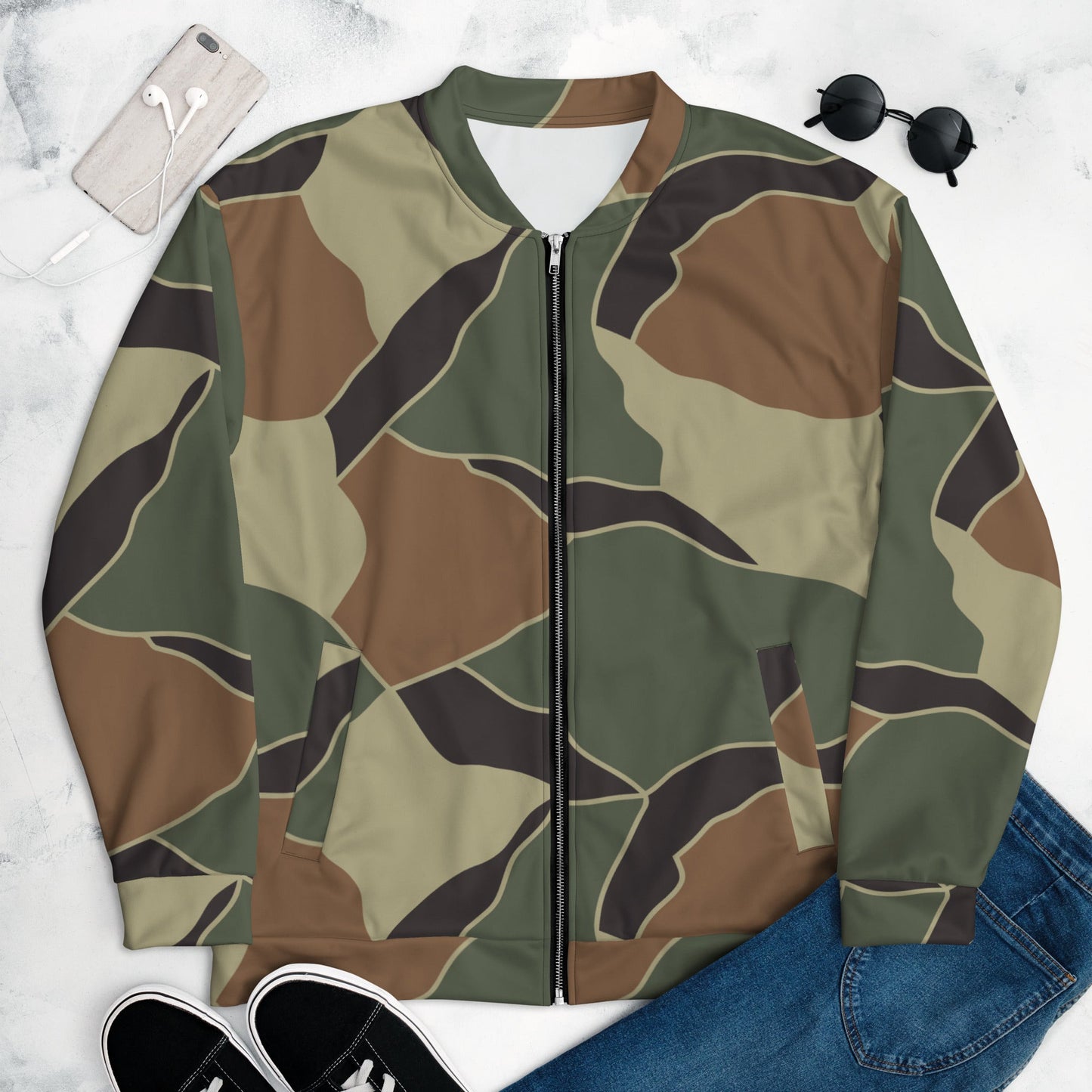 South Korean ROK Turtle Shell CAMO Unisex Bomber Jacket - XS - Jackets