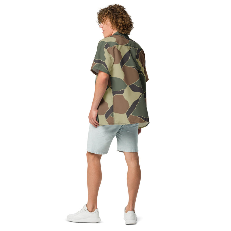 Turtle Shell South Korean CAMO Unisex Short-Sleeve Button Shirt - Button-Up
