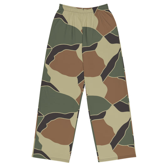 South Korean ROK Turtle Shell CAMO unisex wide-leg pants - 2XS - Wide-leg Pants