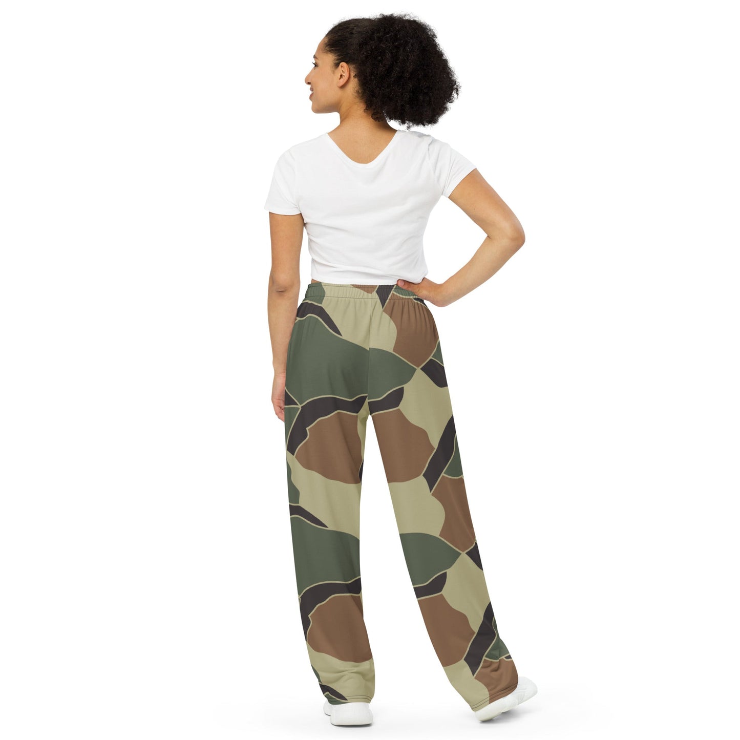 South Korean ROK Turtle Shell CAMO unisex wide-leg pants - Wide-leg Pants