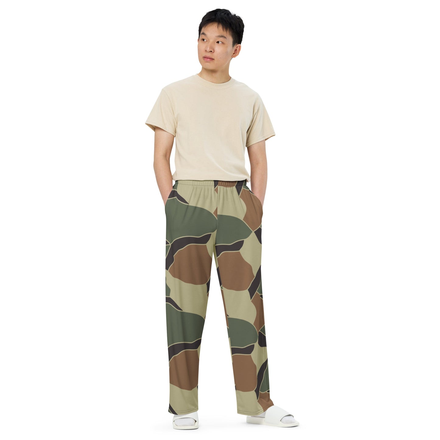 South Korean ROK Turtle Shell CAMO unisex wide-leg pants - Wide-leg Pants