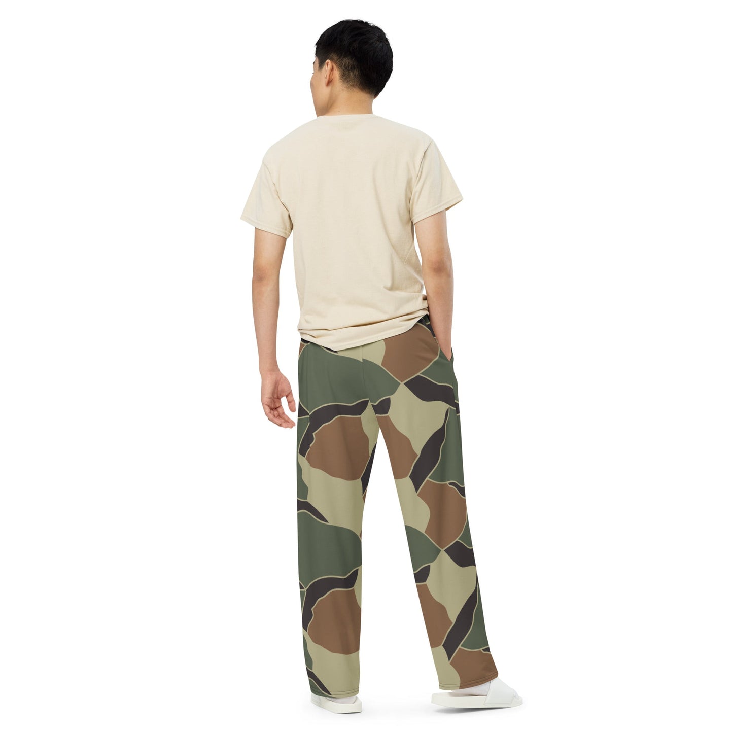 South Korean ROK Turtle Shell CAMO unisex wide-leg pants - Wide-leg Pants