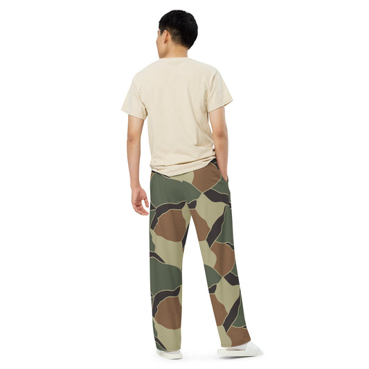 South Korean ROK Turtle Shell CAMO unisex wide-leg pants - Wide-leg Pants