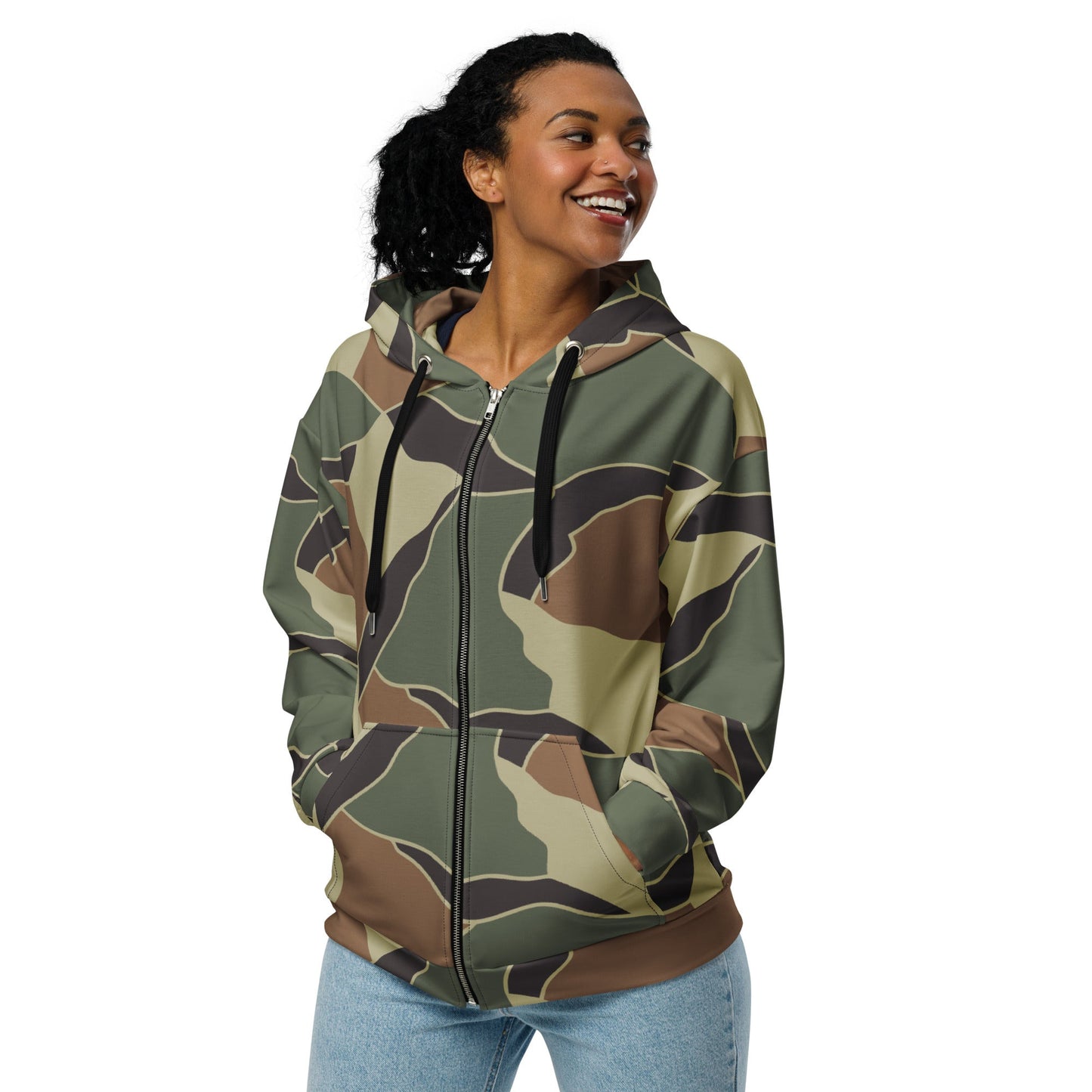 South Korean ROK Turtle Shell CAMO Unisex zip hoodie - Zip Hoodies