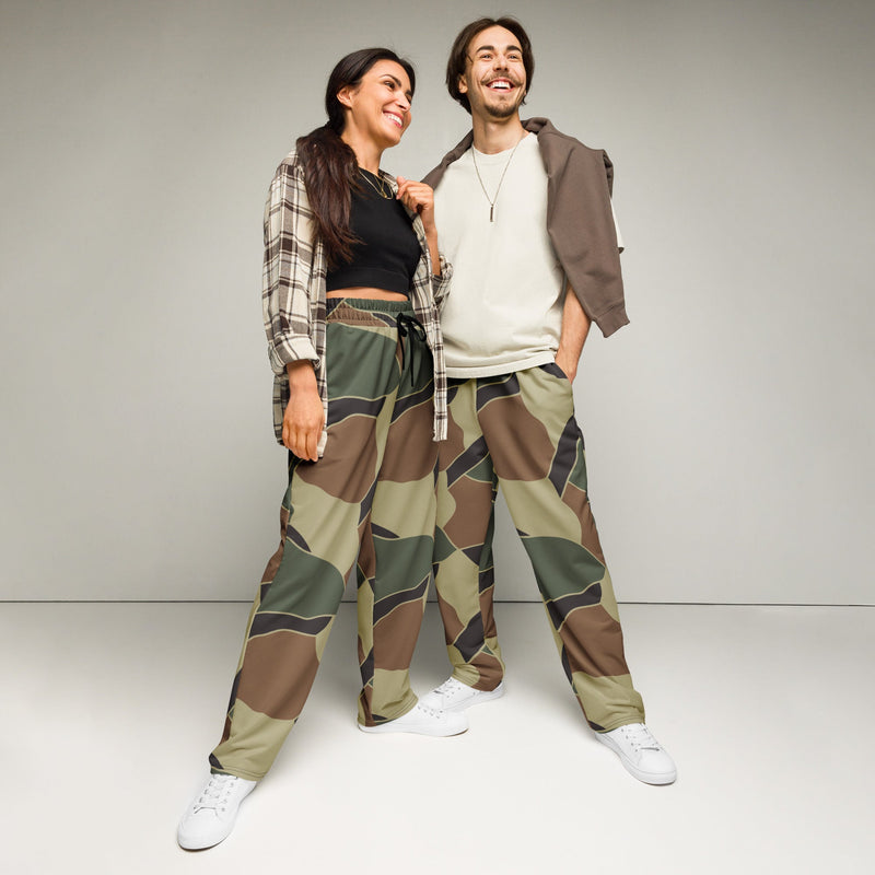 Turtle Shell South Korean CAMO Unisex Wide-Leg Joggers - 2XS