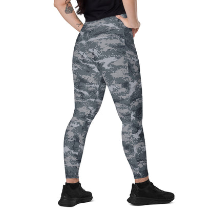 South Korean Sea Salvage & Rescue Unit (SSU) Digital CAMO Leggings with pockets - 2XS - Womens With Pockets