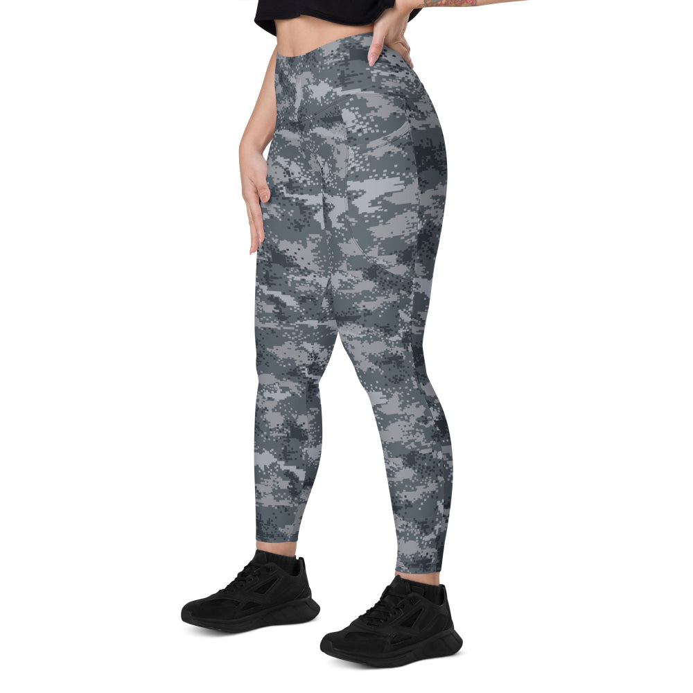 South Korean Sea Salvage & Rescue Unit (SSU) Digital CAMO Leggings with pockets - Womens With Pockets