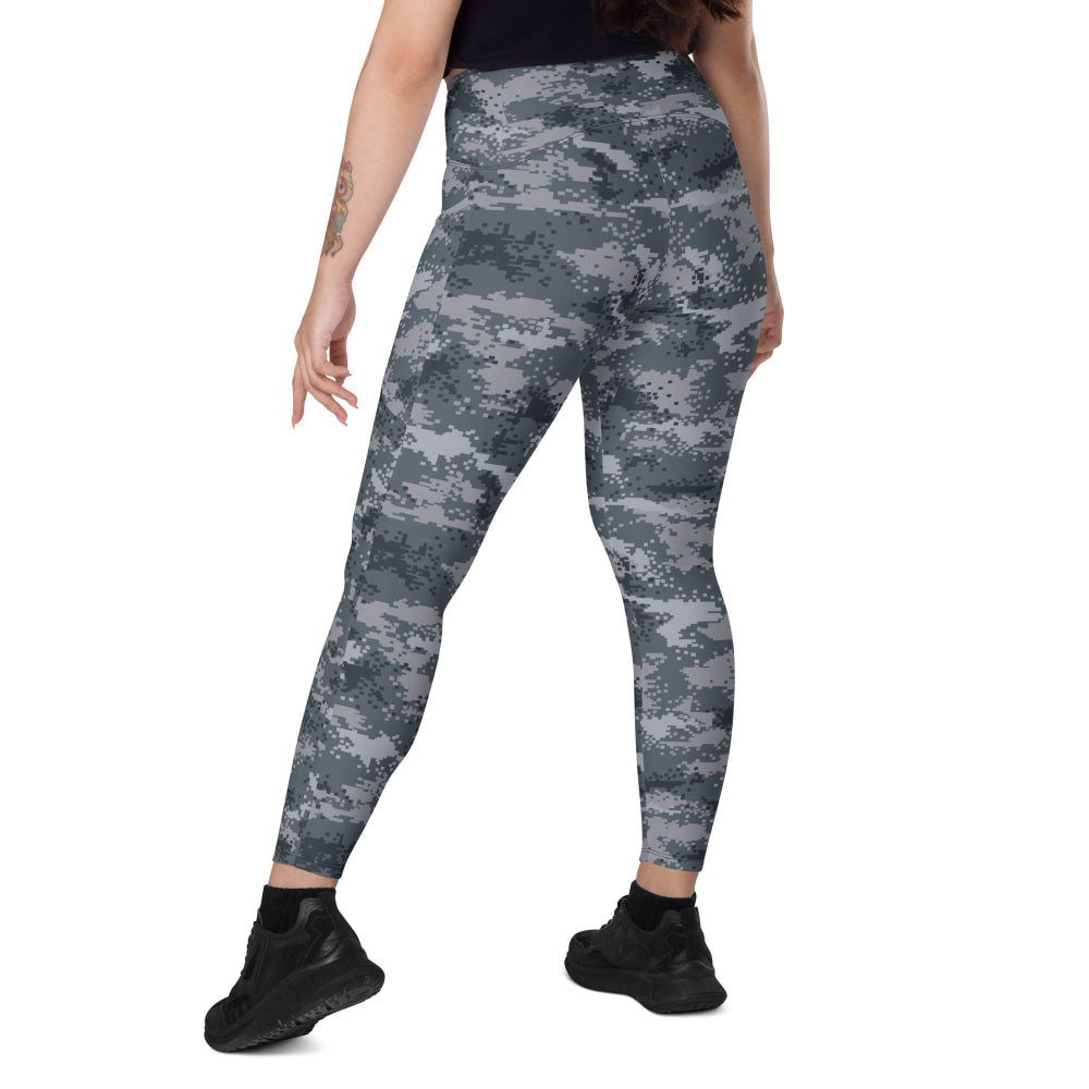 South Korean Sea Salvage & Rescue Unit (SSU) Digital CAMO Leggings with pockets - Womens With Pockets