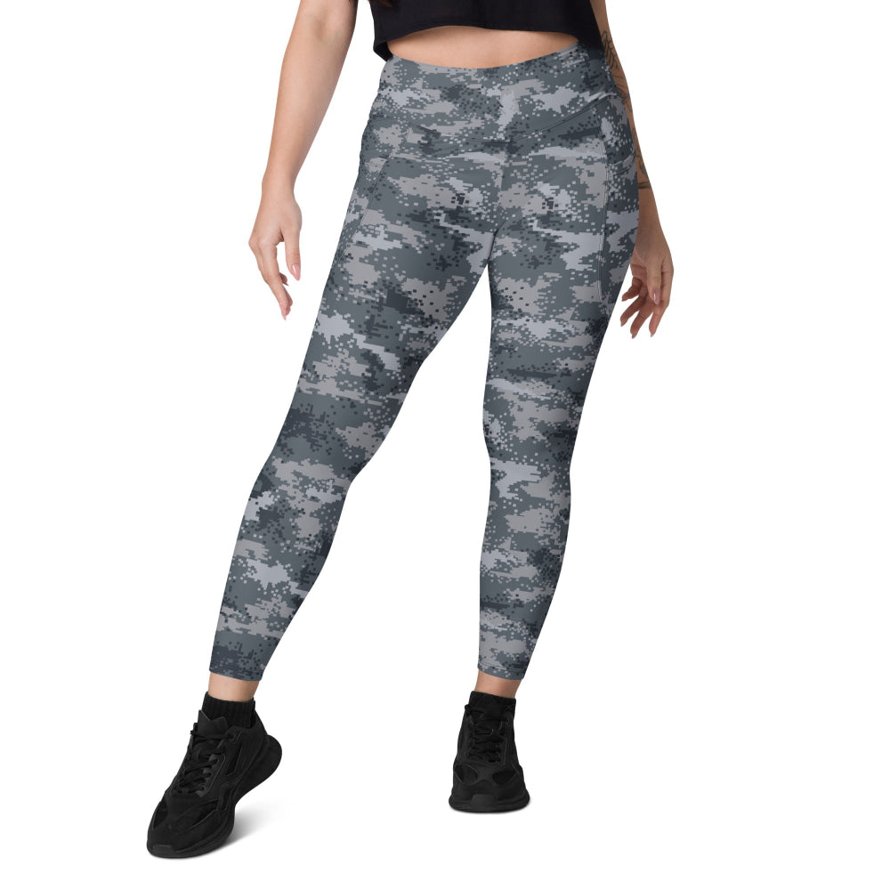 South Korean Sea Salvage & Rescue Unit (SSU) Digital CAMO Leggings with pockets - Womens With Pockets