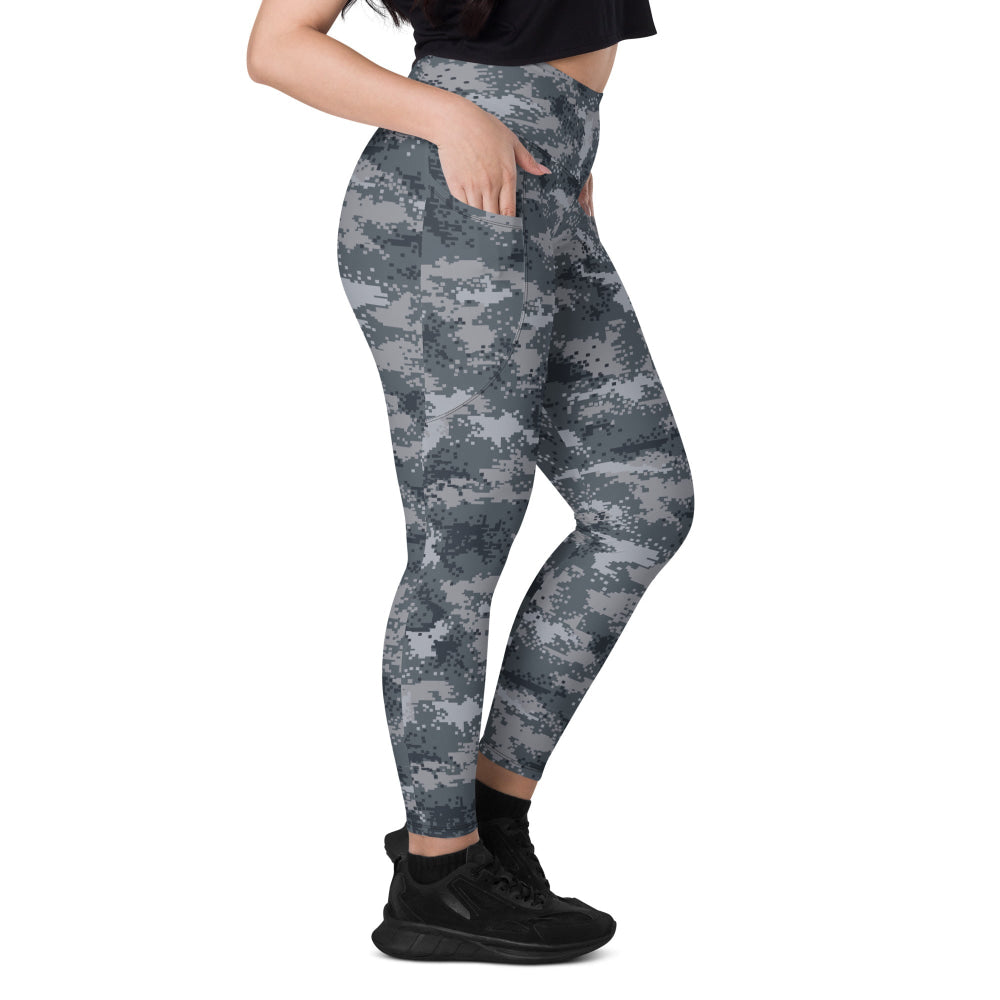 South Korean Sea Salvage & Rescue Unit (SSU) Digital CAMO Leggings with pockets - Womens With Pockets