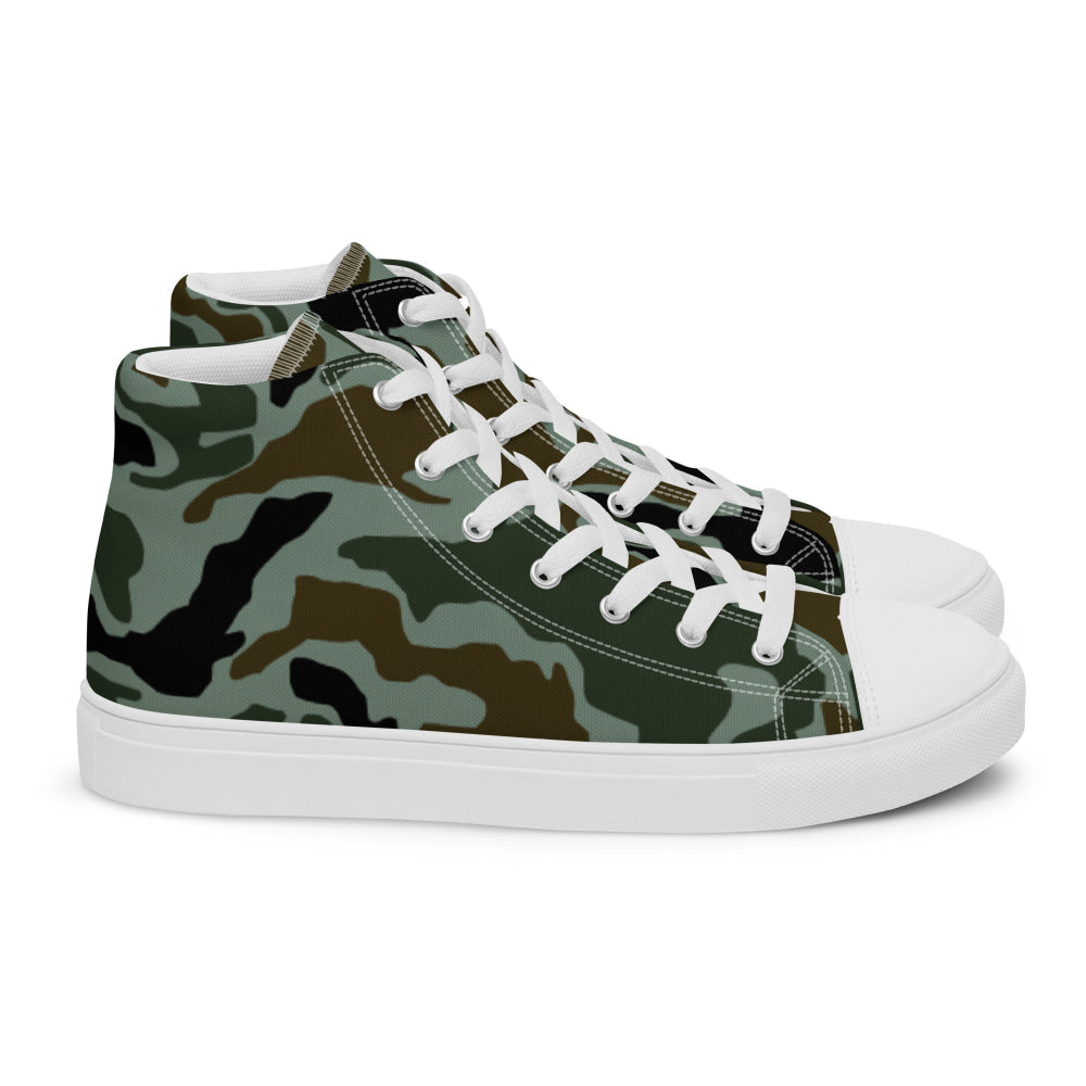 South Korean Special Forces Noodle Swirl CAMO Men’s high top canvas shoes - Mens High Top Canvas Shoes