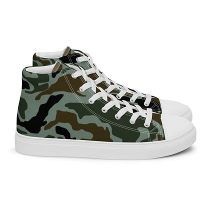 South Korean Special Forces Noodle Swirl CAMO Men’s high top canvas shoes - Mens High Top Canvas Shoes