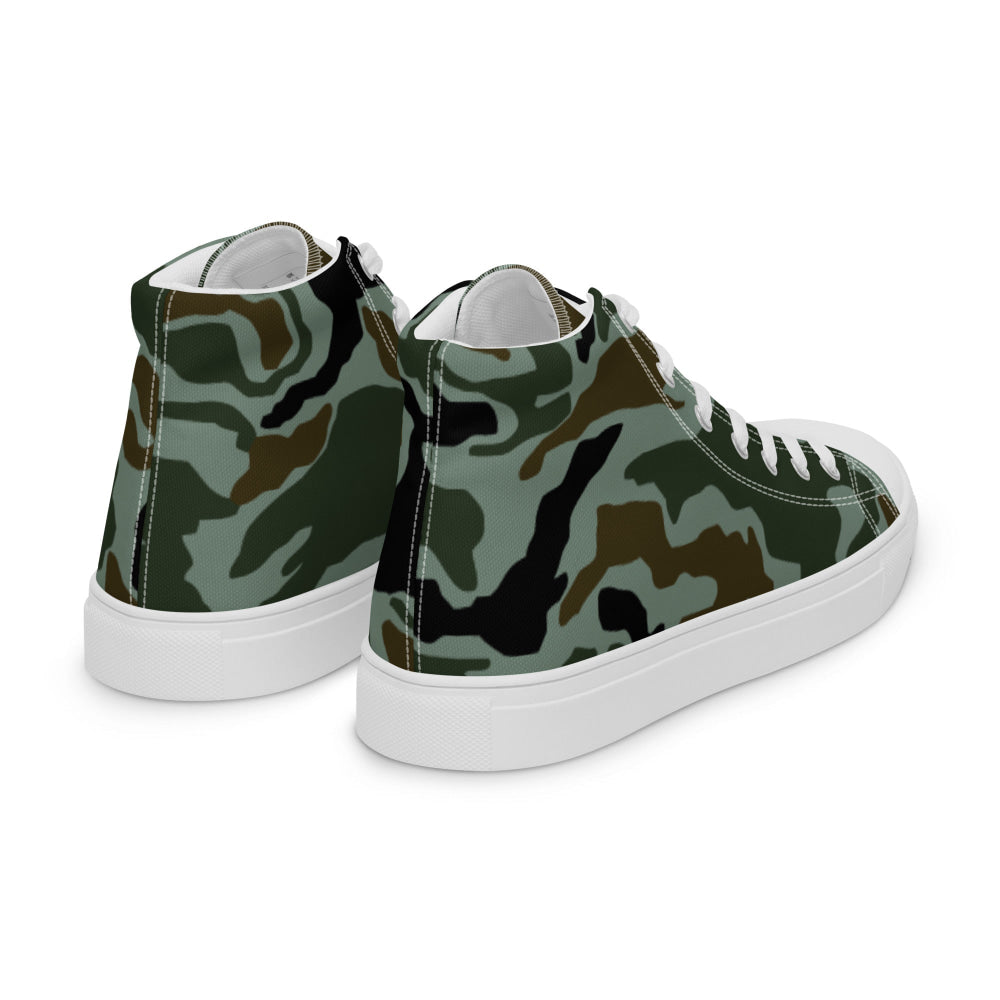 South Korean Special Forces Noodle Swirl CAMO Men’s high top canvas shoes - Mens High Top Canvas Shoes