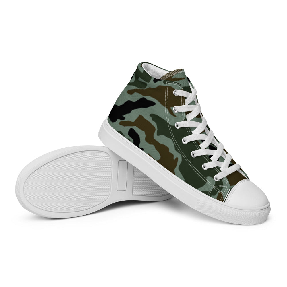 South Korean Special Forces Noodle Swirl CAMO Men’s high top canvas shoes - Mens High Top Canvas Shoes