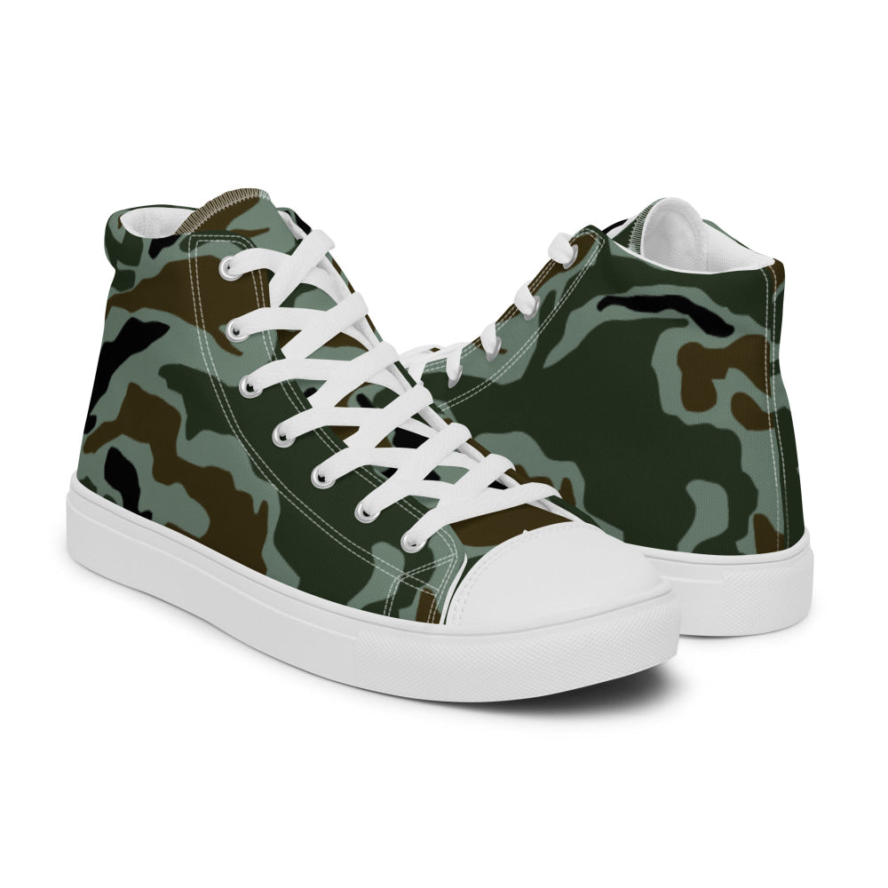 South Korean Special Forces Noodle Swirl CAMO Men’s high top canvas shoes - Mens High Top Canvas Shoes