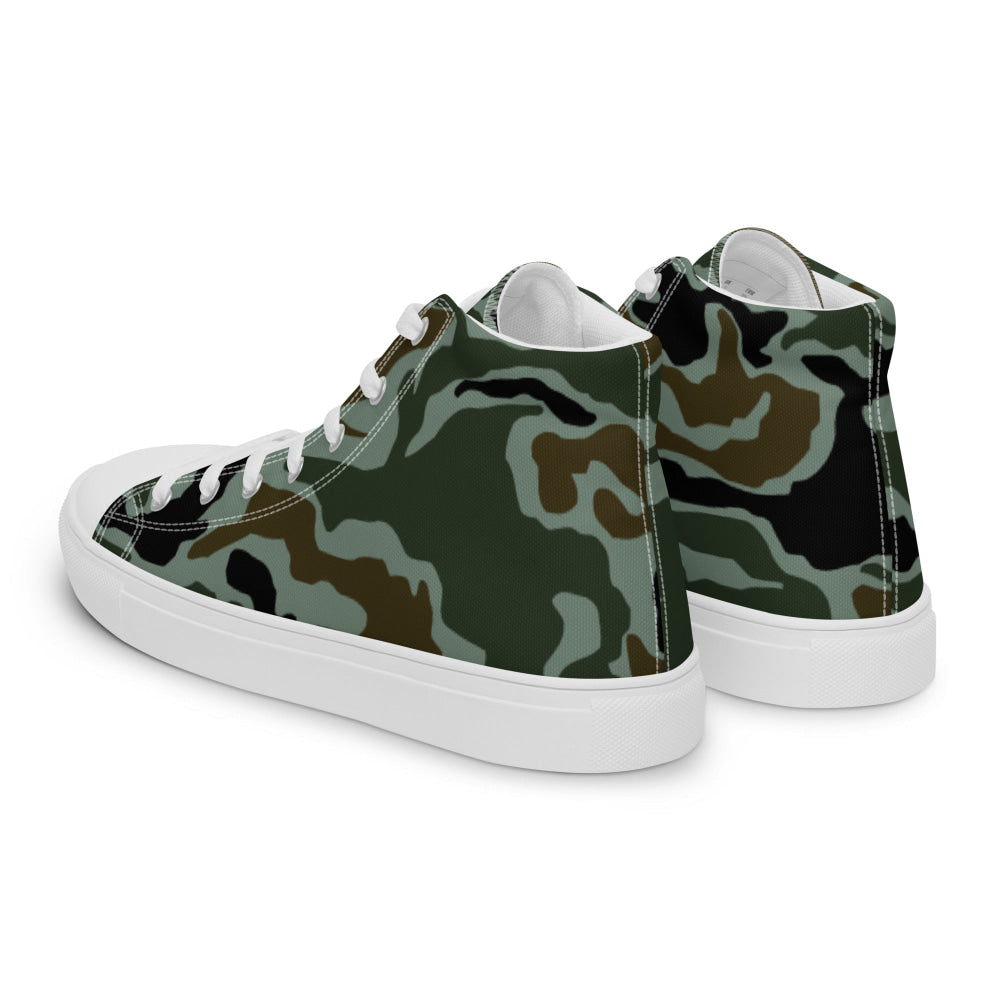 South Korean Special Forces Noodle Swirl CAMO Men’s high top canvas shoes - Mens High Top Canvas Shoes